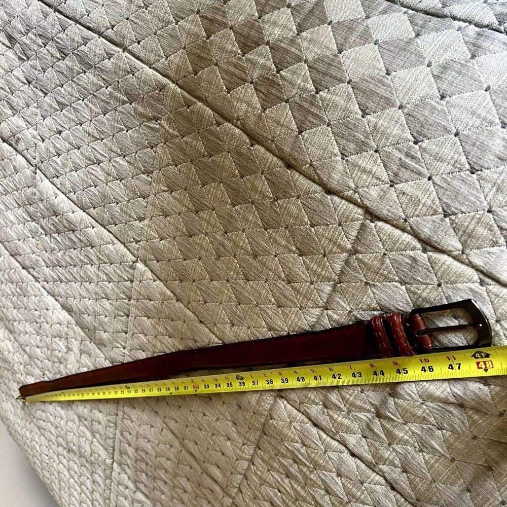 Torino Aniline Kipskin Shoulders‎ Brown Leather Belt Men’s 40 Made in USA 65561
